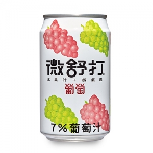 【6罐特價$8.99】微舒打葡萄果汁汽水 320ml【不計入積分】