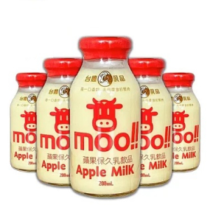 【混搭12瓶65折!特價$23.99】台農牛乳-蘋果 200ml