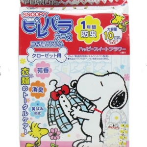 日本衣物防臭防蟲香氛袋-SNOOPY幸福花香 (10入)