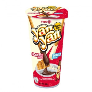 日本明治Yan Yan巧克力-香草雙蘸醬餅乾棒